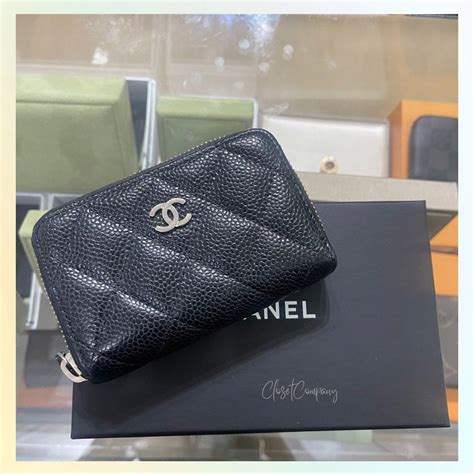 chanel cardholder wallet|chanel card holder zip wallet.